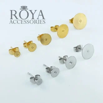 میخ گوشواره سر تخت استیل