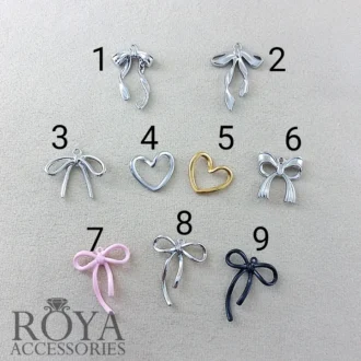 خرجکار پاپیونی آویز پاپیون و قلب