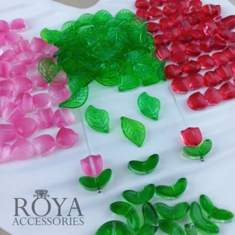 خرجکار گل لاله و برگ