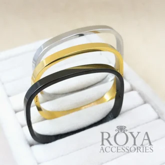 دستبند بنگل کارتیه مربعی ساده